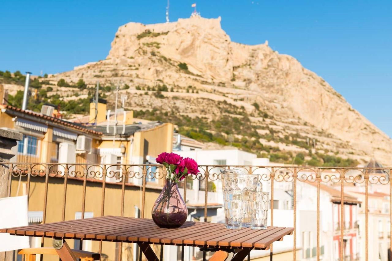 Alc - Stylish Studio With Fantastic Terrace, Old Town Alicante Eksteriør billede