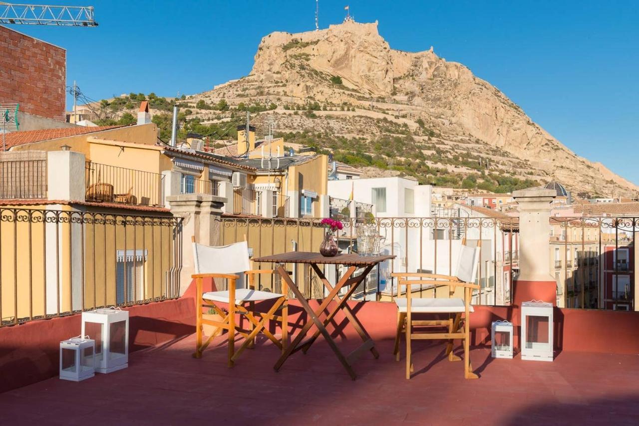 Alc - Stylish Studio With Fantastic Terrace, Old Town Alicante Eksteriør billede