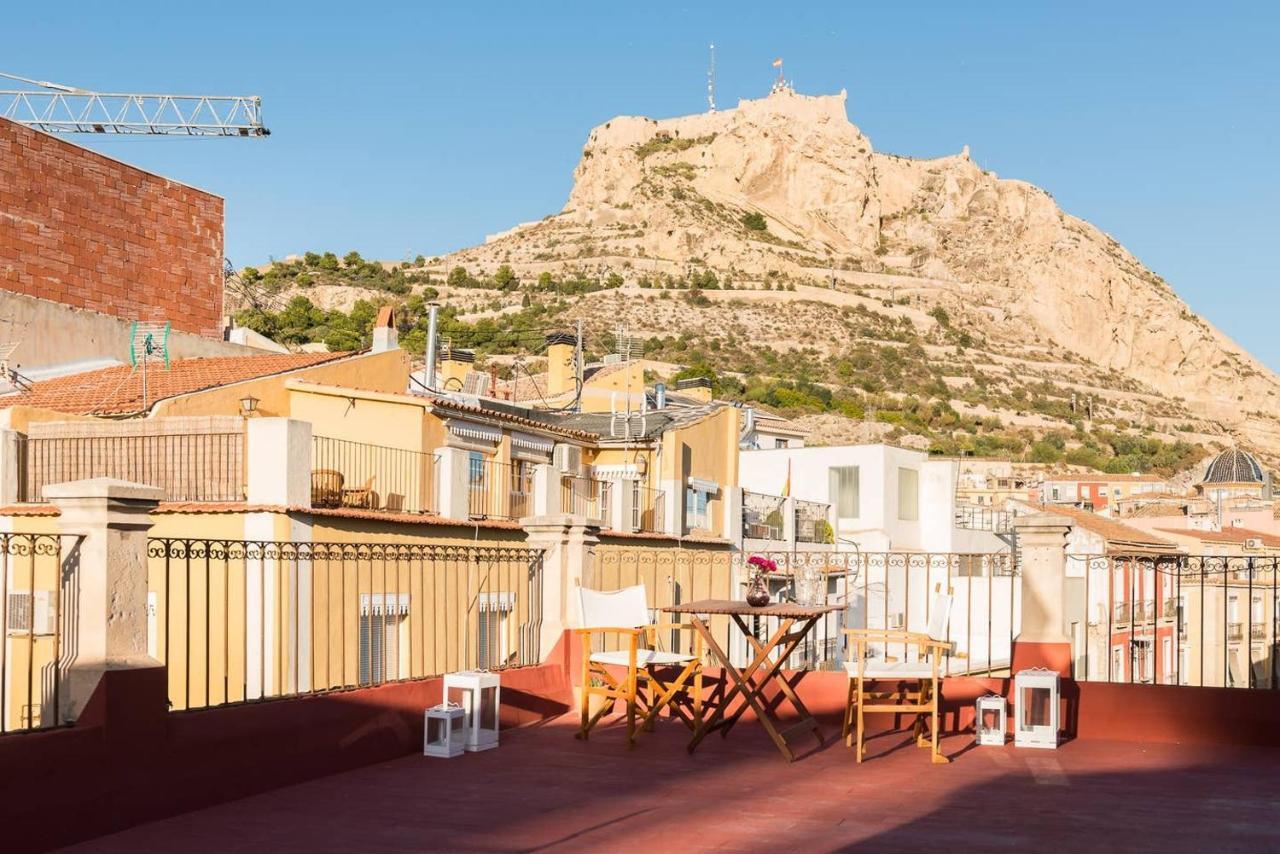 Alc - Stylish Studio With Fantastic Terrace, Old Town Alicante Eksteriør billede